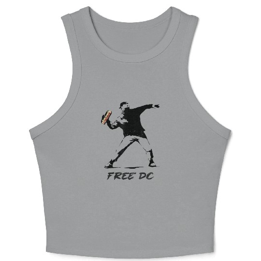 Free DC Sandwich Guy Banksy Style Street Art Crop Tank Top