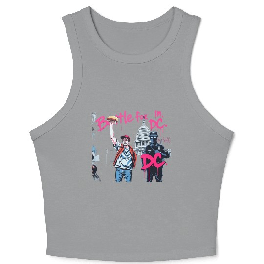 Free DC Sandwich Guy Banksy Style Street Art Crop Tank Top