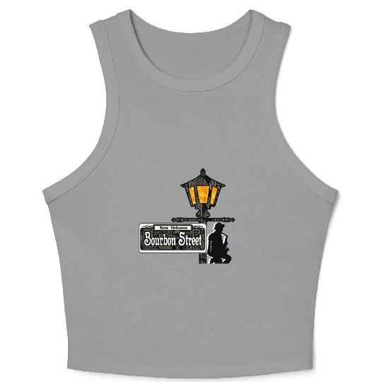 Bourbon Street Saxophonist  Crop Tank Top