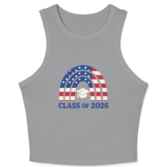 Senior 2026 | Graduation Class of 2026 Blue Design Crop Tank Top