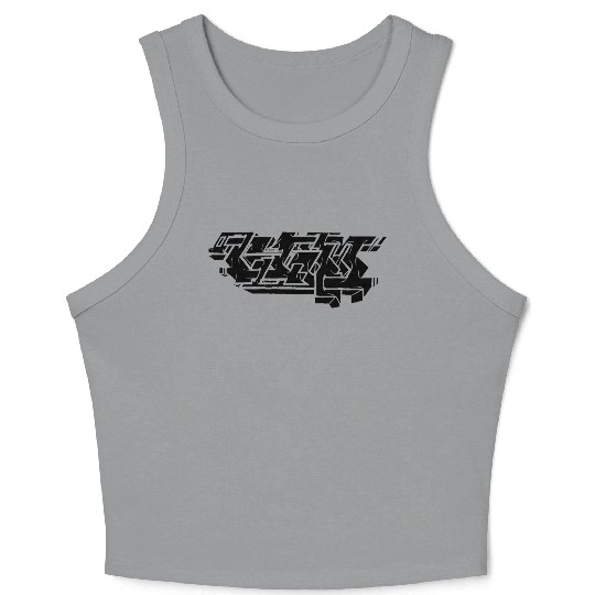 Graffiti Piece - Black Crop Tank Top