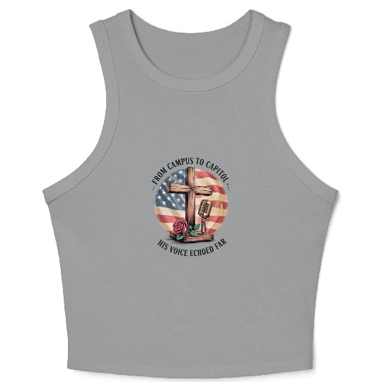 Charlie Kirk: Campus To Capitol Crop Tank Top