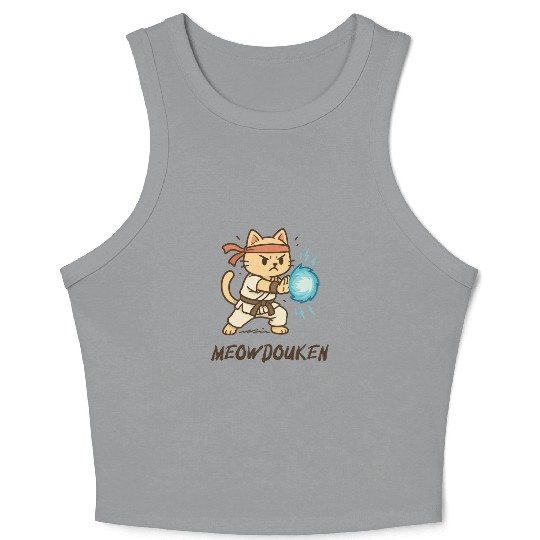 Meowdouken Street Fighter Crop Tank Top