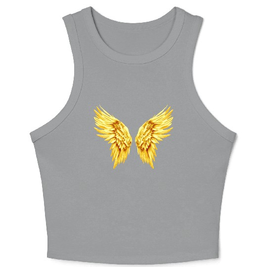 Golden Angel Wings  Crop Tank Top