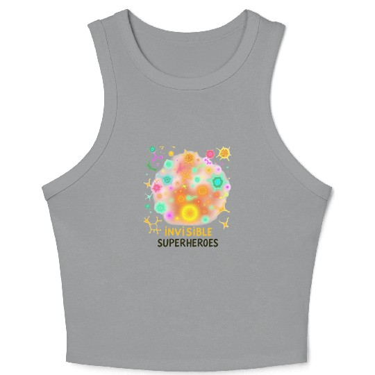 Invisible Superheroes Microbial Design Crop Tank Top