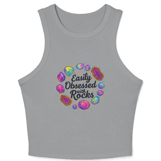 Galactic Rocks Inspirational Graphic Crop Tank Top