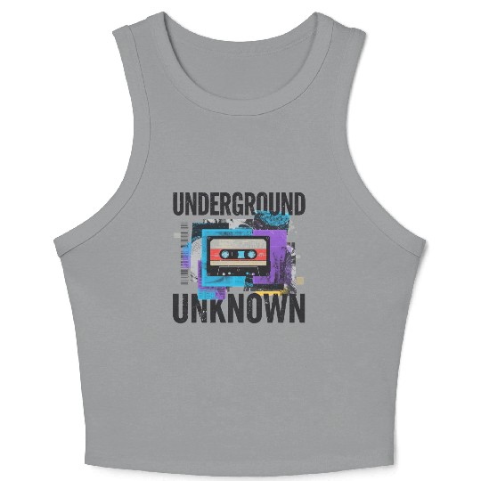 Underground Cassette Tape Urban Art Crop Tank Top