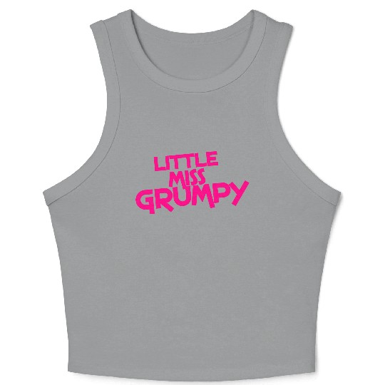 little miss grumpy Crop Tank Top