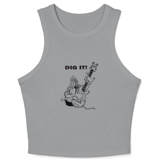 Dig It electric guitar player Crop Tank Top