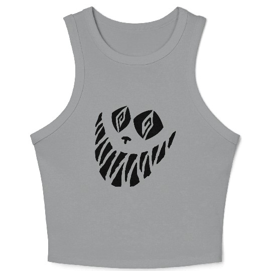 Crazy Cheshire Cat Face Crop Tank Top