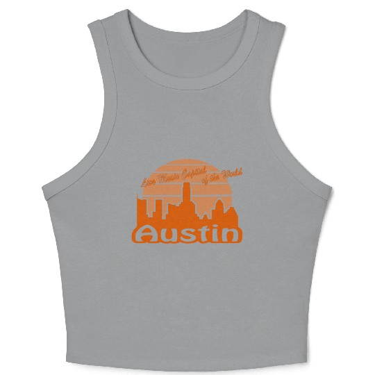 Austin Texas burnt orange Crop Tank Top