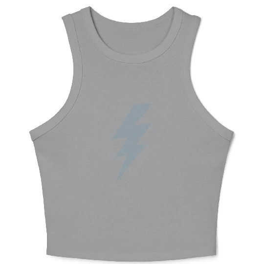 thunder lightning bolt flash Crop Tank Top