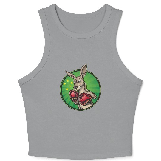 Boxing Kangaroo Crop Tank Top
