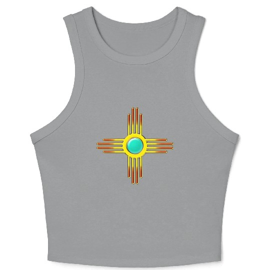 Zia Sun, Zia Pueblo, New Mexico, Sun Symbol, DD 1 Crop Tank Top