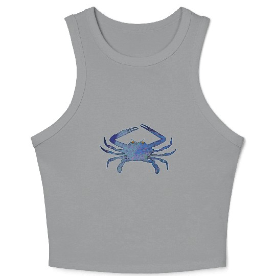 Blue Crab Crop Tank Top