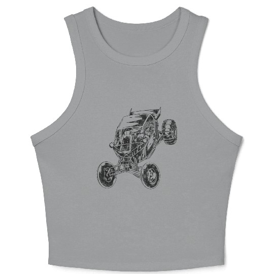 Sand-Riding Paddle-Tire Duune Buuggy Crop Tank Top