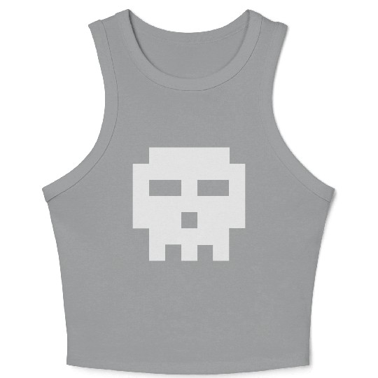 Scott Pilgrim 8-bit Skull Vector Crop Tank Top
