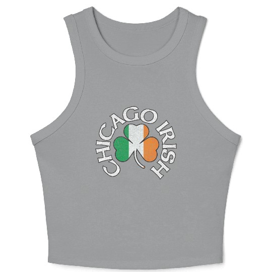 Chicago Irish Shamrock Apparel Crop Tank Top