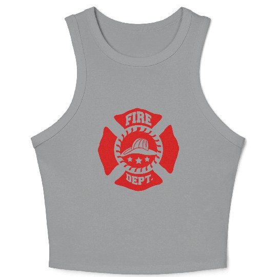 Fire Brigade logo symbol design Crop Tank Top