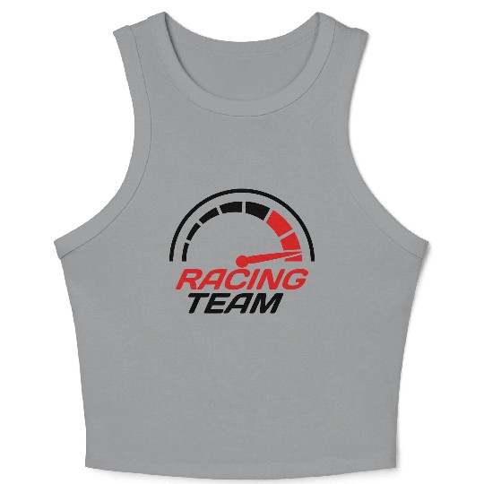 Racing team speedometer quick lawn Crop Tank Top