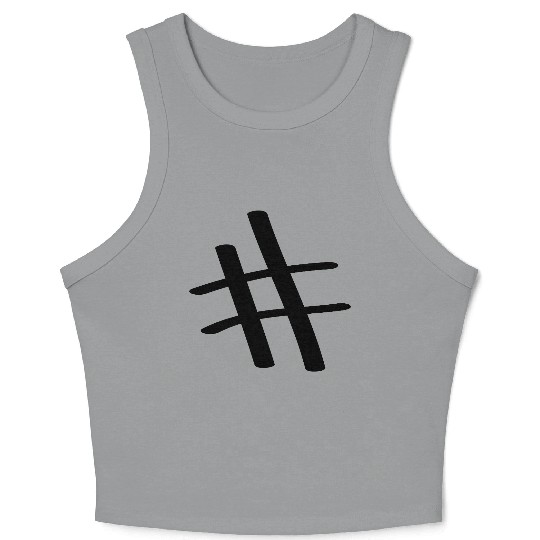hashtag graffiti Crop Tank Top