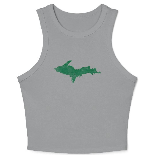 Distressed Vintage Upper Peninsula U.P. Crop Tank Top Crop Tank Top