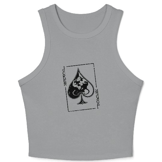 joker spade playing card Crop Tank Top