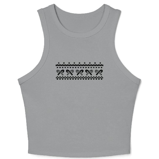 christmas candy canes Crop Tank Top