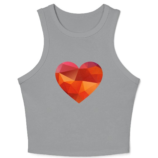 valentines day heart Crop Tank Top