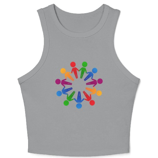 Multicultural Cooperation Circle Crop Tank Top