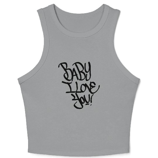 i love you Crop Tank Top