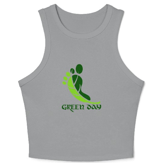 Green day Crop Tank Top