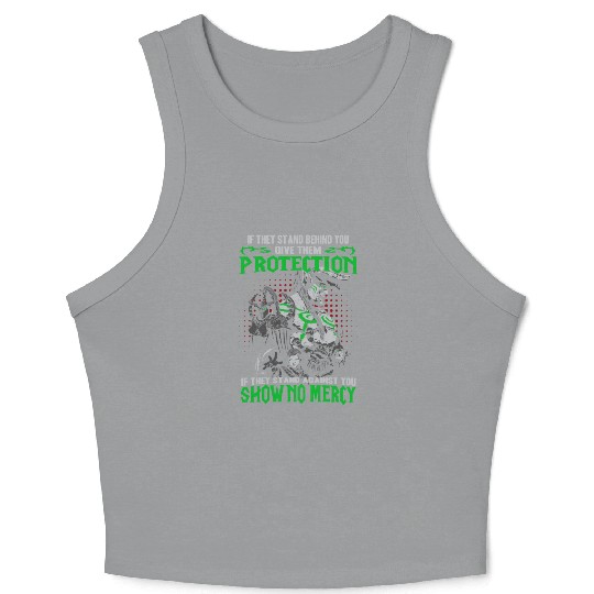 Warcraft-If they stand against you show no mercy Crop Tank Top