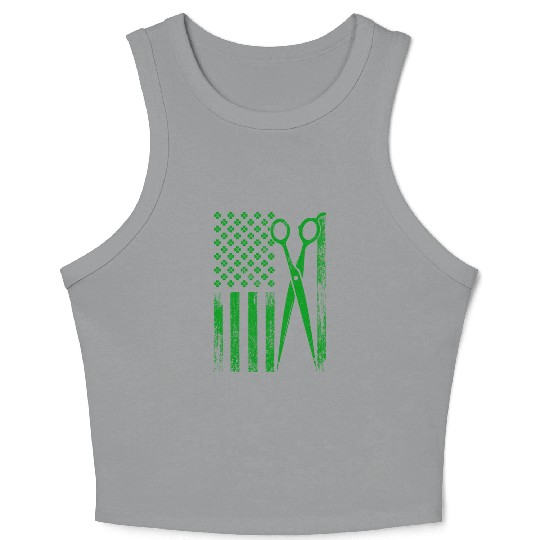 Hair stylist - Hair stylist flag Crop Tank Top for american