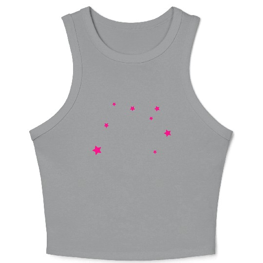 Stars, Pink, Bling Bling Crop Tank Top