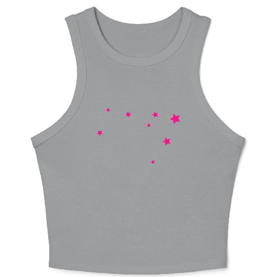 Stars, Pink, Bling Bling, Hen Nights Crop Tank Top