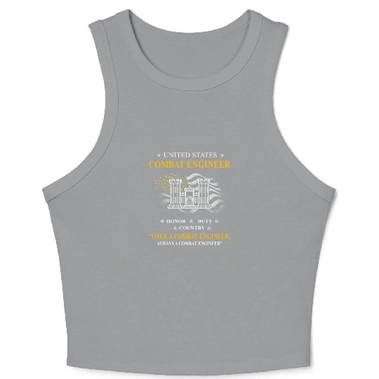 combat engineer, us army combat engineer, army com Crop Tank Top
