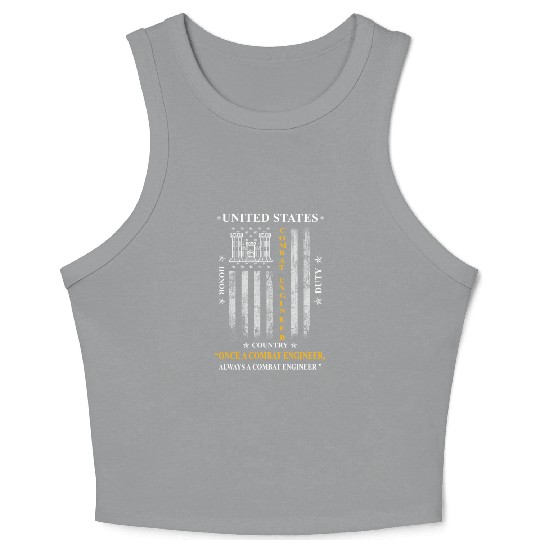 combat engineer, us army combat engineer, army com Crop Tank Top