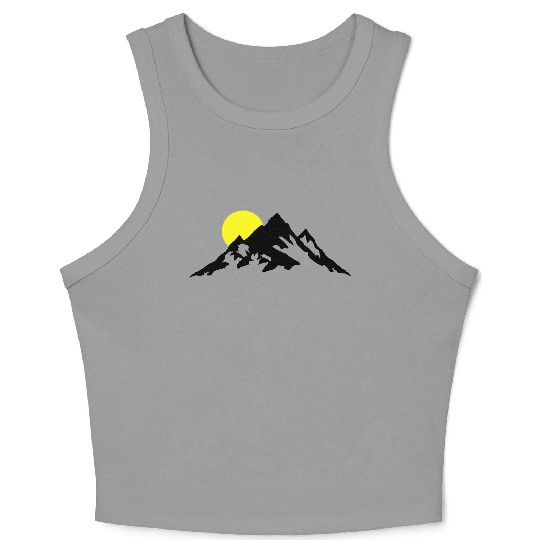 Moutain and Sunrise, Mountains Crop Tank Top