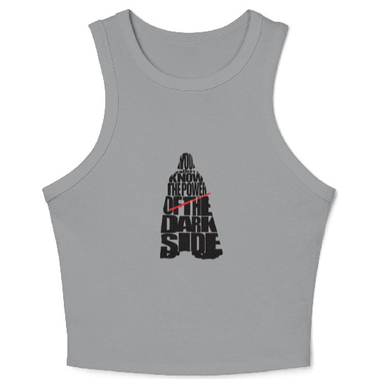 Cool Star Wars Darth Vader typography Crop Tank Top