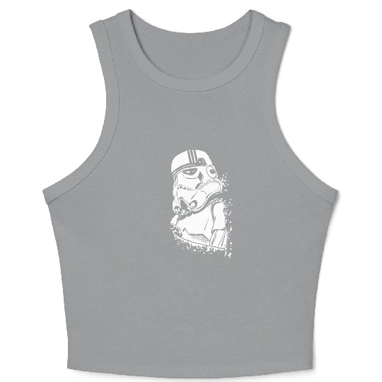 Funny and cool Star Wars Stormtrooper graffiti Crop Tank Top
