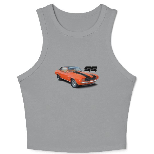 1969 Orange Camaro Crop Tank Top