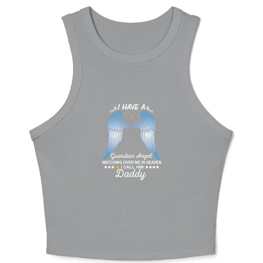 My Daddy Is My Guardian Angel Crop Tank Top
