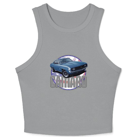Bold Camaro in Blue Crop Tank Top