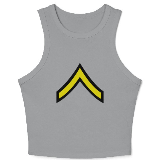 army rank patch private Crop Tank Top