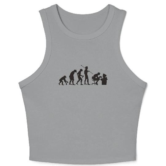 Evolution of a Computer Geek Crop Tank Top