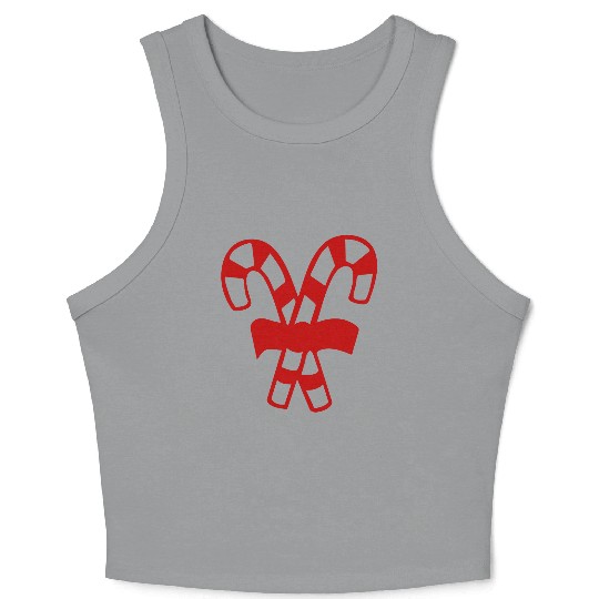 Candy Canes Crop Tank Top