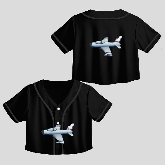 airplane Crop Top Baseball Jerseys