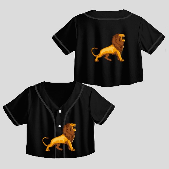 Lion Crop Top Baseball Jerseys