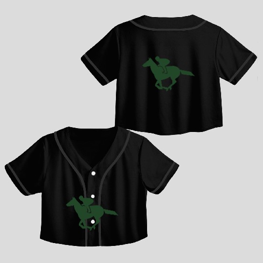 horse racing Crop Top Baseball Jerseys